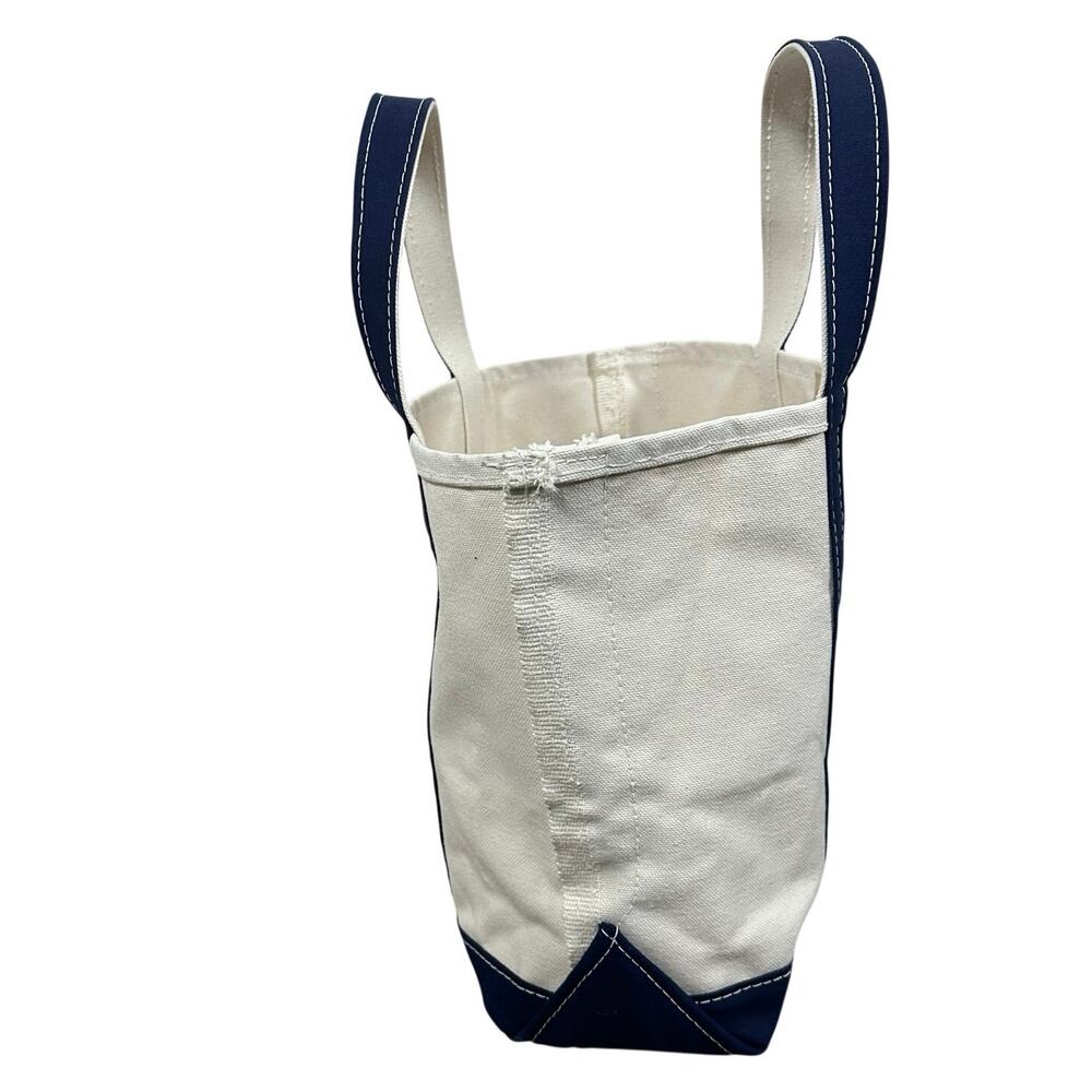 L.L. Bean Boat Tote Medium USA Canvas Navy ESPNW Embroidered - Picture 9 of 12